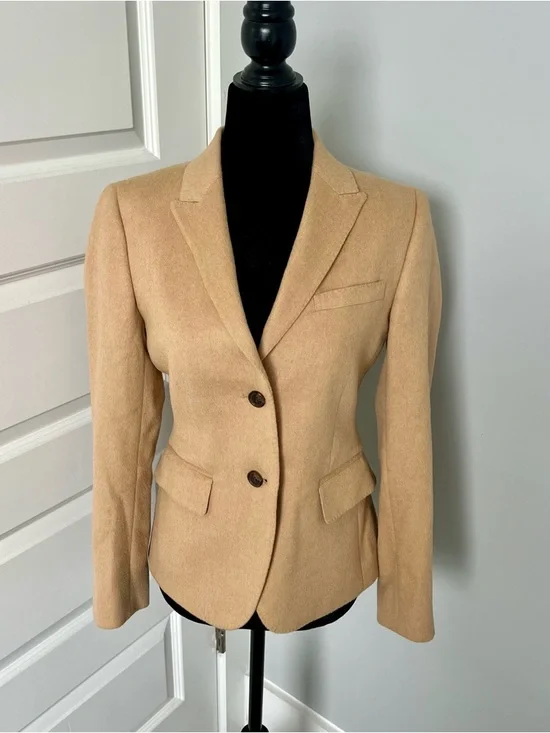 Brooks Brothers "346" Women’s 100% Camel Hair Blazer in 2P (Petite) - Picture 2 of 12
